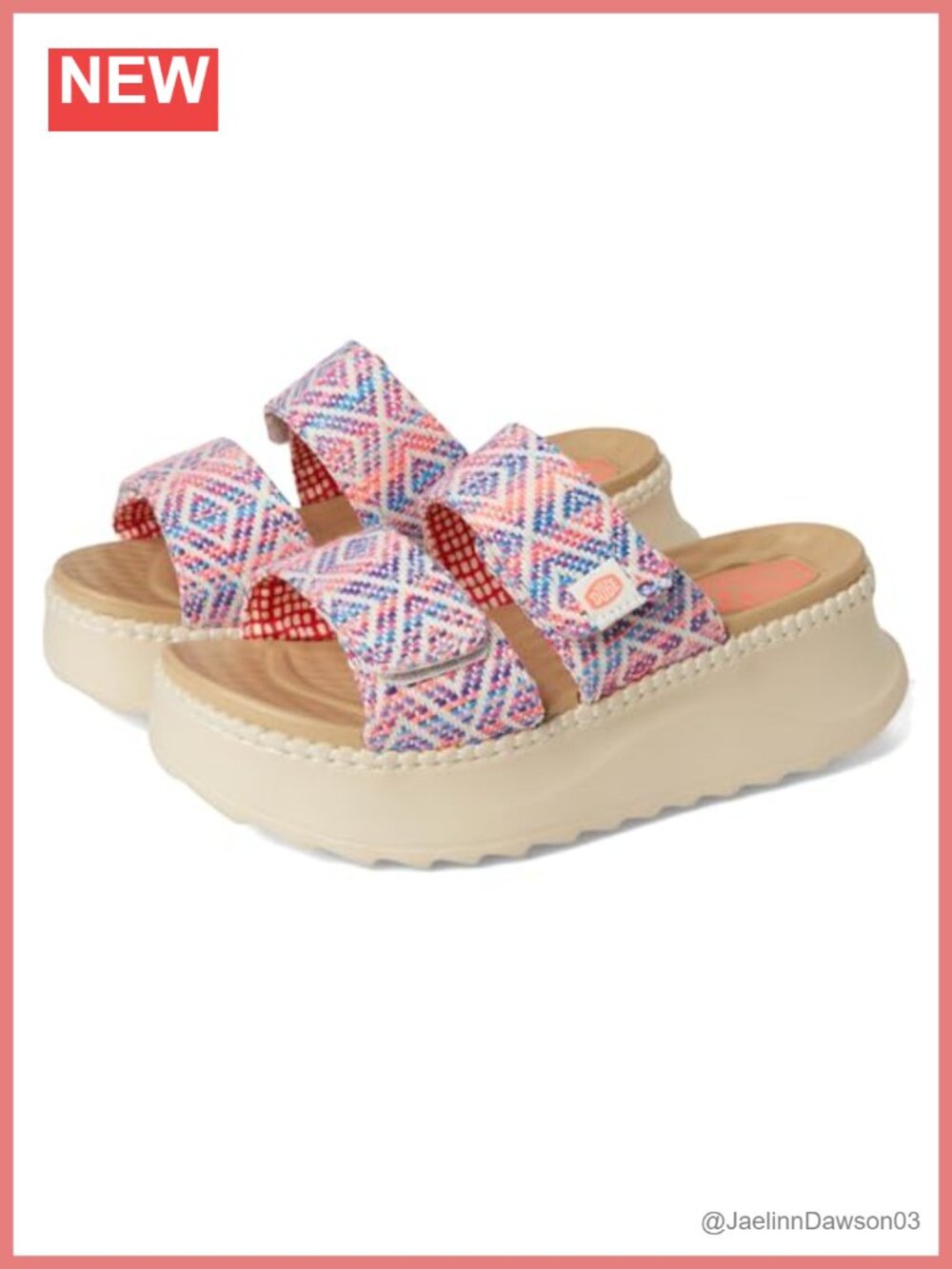 HEYDUDE Delray Slide Classic Women's Slide Sandals - Adjustable Straps - EVA